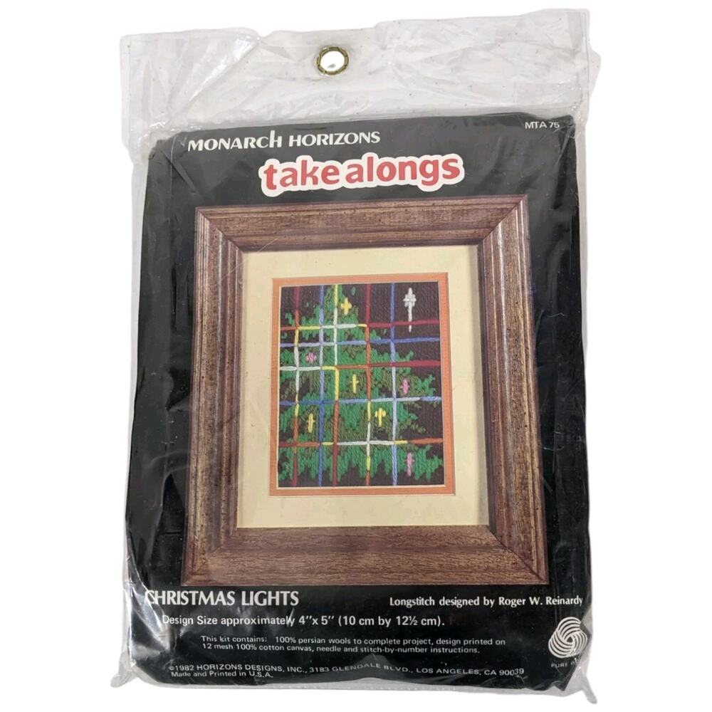 Christmas Tree Cross Stitch Kit Monarch Horizons Take Alongs 5" x 4" Reinardy